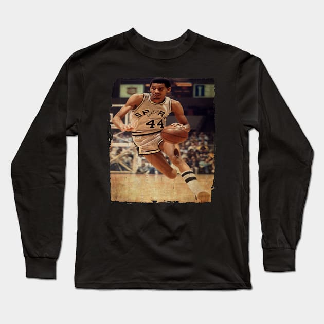 George Gervin Vintage Long Sleeve T-Shirt by CAH BLUSUKAN